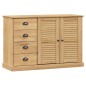 vidaXL Credenza con Cassetti VIGO 113x40x75 cm Legno Massello di Pino vidaXL Credenza con Cassetti VIGO 113x40x75 cm Legno Massello di Pino