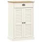 vidaXL Scarpiera VIGO 60x35x96 cm in Legno Massello di Pino Bianco vidaXL Scarpiera VIGO 60x35x96 cm in Legno Massello di Pino Bianco