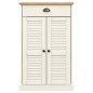 vidaXL Scarpiera VIGO 60x35x96 cm in Legno Massello di Pino Bianco vidaXL Scarpiera VIGO 60x35x96 cm in Legno Massello di Pino Bianco
