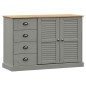 vidaXL Credenza Cassetti VIGO 113x40x75 cm Legno Massello Pino Grigio vidaXL Credenza Cassetti VIGO 113x40x75 cm Legno Massello Pino Grigio
