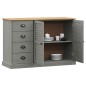 vidaXL Credenza Cassetti VIGO 113x40x75 cm Legno Massello Pino Grigio vidaXL Credenza Cassetti VIGO 113x40x75 cm Legno Massello Pino Grigio