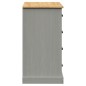 vidaXL Credenza Cassetti VIGO 113x40x75 cm Legno Massello Pino Grigio vidaXL Credenza Cassetti VIGO 113x40x75 cm Legno Massello Pino Grigio