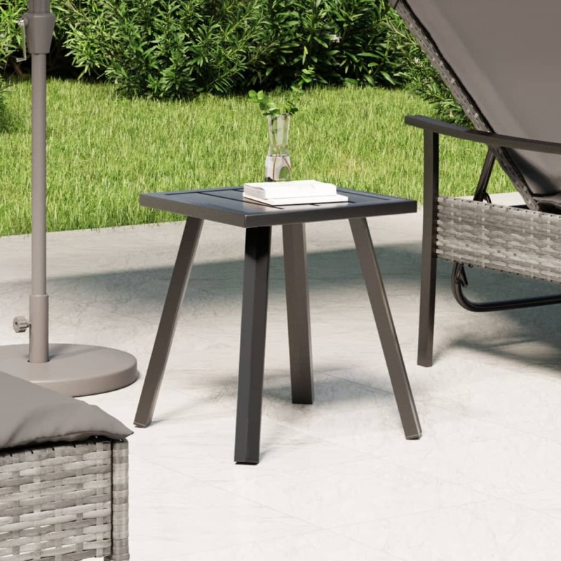 vidaXL Tavolo da Giardino Antracite 34x34x38 cm Acciaio vidaXL Tavolo da Giardino Antracite 34x34x38 cm Acciaio