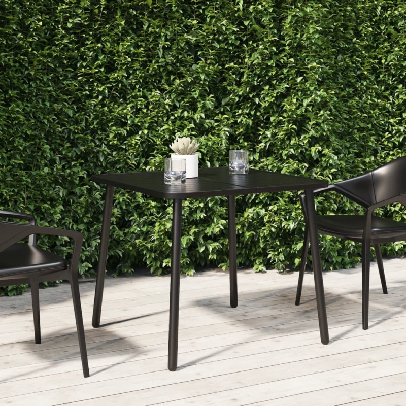 vidaXL Tavolo da Giardino Antracite 80x80x71 cm Acciaio vidaXL Tavolo da Giardino Antracite 80x80x71 cm Acciaio