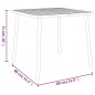 vidaXL Tavolo da Giardino Antracite 80x80x71 cm Acciaio vidaXL Tavolo da Giardino Antracite 80x80x71 cm Acciaio