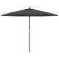vidaXL Ombrellone da Giardino con Palo in Legno Antracite 299x240 cm vidaXL Ombrellone da Giardino con Palo in Legno Antracite 299x240 cm