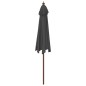vidaXL Ombrellone da Giardino con Palo in Legno Antracite 299x240 cm vidaXL Ombrellone da Giardino con Palo in Legno Antracite 299x240 cm