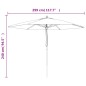 vidaXL Ombrellone da Giardino con Palo in Legno Antracite 299x240 cm vidaXL Ombrellone da Giardino con Palo in Legno Antracite 299x240 cm