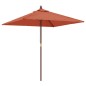vidaXL Ombrellone Giardino con Palo in Legno Terracotta 198x198x231 cm vidaXL Ombrellone Giardino con Palo in Legno Terracotta 198x198x231 cm