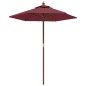 vidaXL Ombrellone da Giardino con Palo in Legno Bordeaux 196x231 cm vidaXL Ombrellone da Giardino con Palo in Legno Bordeaux 196x231 cm