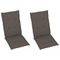 Sedie da Giardino Reclinabili 2 pz con Cuscini Massello Acacia Sedie da Giardino Reclinabili 2 pz con Cuscini Massello Acacia