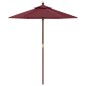 vidaXL Ombrellone da Giardino con Palo in Legno Bordeaux 196x231 cm vidaXL Ombrellone da Giardino con Palo in Legno Bordeaux 196x231 cm