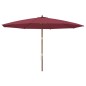 vidaXL Ombrellone da Giardino con Palo Legno Rosso Bordeaux 400x273 cm vidaXL Ombrellone da Giardino con Palo Legno Rosso Bordeaux 400x273 cm