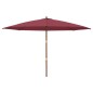 vidaXL Ombrellone da Giardino con Palo Legno Rosso Bordeaux 400x273 cm vidaXL Ombrellone da Giardino con Palo Legno Rosso Bordeaux 400x273 cm