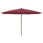 vidaXL Ombrellone da Giardino con Palo Legno Rosso Bordeaux 400x273 cm vidaXL Ombrellone da Giardino con Palo Legno Rosso Bordeaux 400x273 cm