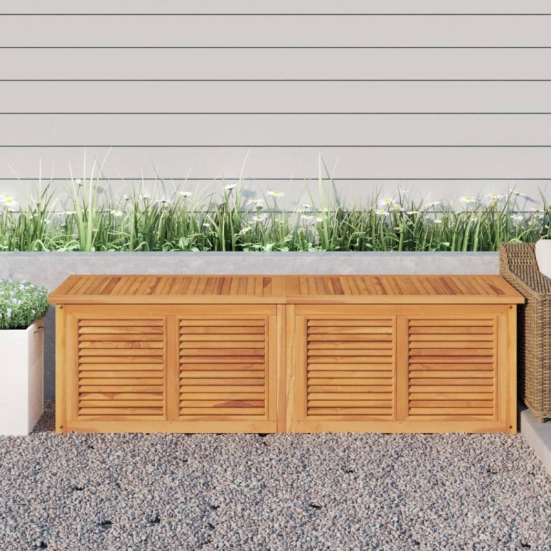 vidaXL Contenitore Giardino con Borsa 175x50x53cm Legno Massello Teak vidaXL Contenitore Giardino con Borsa 175x50x53cm Legno Massello Teak