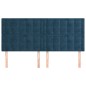 Testiera 4 pz Blu Scuro 80x5x78/88 cm in Velluto