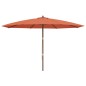 vidaXL Ombrellone da Giardino con Palo in Legno Terracotta 400x273 cm vidaXL Ombrellone da Giardino con Palo in Legno Terracotta 400x273 cm