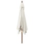 vidaXL Ombrellone da Giardino con Palo in Legno Sabbia 300x300x273 cm