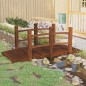 vidaXL Ponte Giardino Ringhiere 150x67x56cm Legno Massello Abete Rosso vidaXL Ponte Giardino Ringhiere 150x67x56cm Legno Massello Abete Rosso