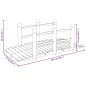 vidaXL Ponte Giardino Ringhiere 150x67x56cm Legno Massello Abete Rosso vidaXL Ponte Giardino Ringhiere 150x67x56cm Legno Massello Abete Rosso