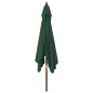 vidaXL Ombrellone da Giardino con Palo in Legno Verde 300x300x273 cm vidaXL Ombrellone da Giardino con Palo in Legno Verde 300x300x273 cm