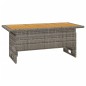 vidaXL Tavolo Giardino Grigio 100x50x43/63 Massello Acacia Polyrattan vidaXL Tavolo Giardino Grigio 100x50x43/63 Massello Acacia Polyrattan