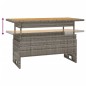 vidaXL Tavolo Giardino Grigio 100x50x43/63 Massello Acacia Polyrattan vidaXL Tavolo Giardino Grigio 100x50x43/63 Massello Acacia Polyrattan