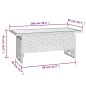 vidaXL Tavolo Giardino Grigio 100x50x43/63 Massello Acacia Polyrattan vidaXL Tavolo Giardino Grigio 100x50x43/63 Massello Acacia Polyrattan