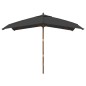 vidaXL Ombrellone Giardino con Palo in Legno Antracite 300x300x273 cm vidaXL Ombrellone Giardino con Palo in Legno Antracite 300x300x273 cm