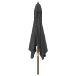vidaXL Ombrellone Giardino con Palo in Legno Antracite 300x300x273 cm vidaXL Ombrellone Giardino con Palo in Legno Antracite 300x300x273 cm