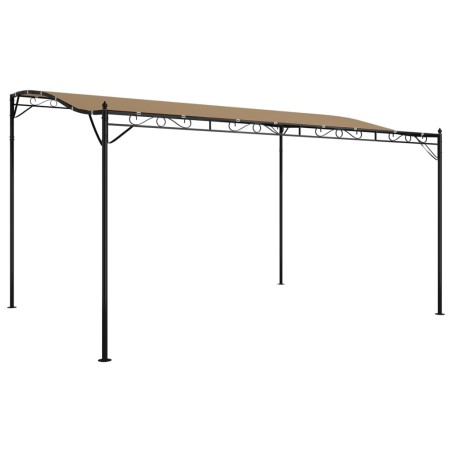 vidaXL Tettoia Tortora 4x3 m 180 g/m² Tessuto e Acciaio