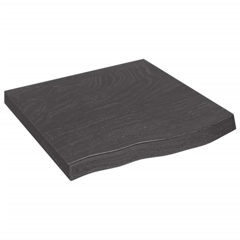 vidaXL Ripiano Muro Grigio Scuro 60x60x6 cm Massello Rovere Trattato vidaXL Ripiano Muro Grigio Scuro 60x60x6 cm Massello Rovere Trattato