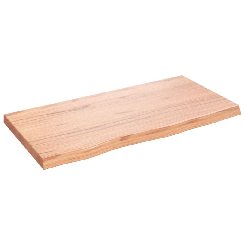 vidaXL Ripiano Muro Marrone Chiaro 80x40x4 cm Massello Rovere Trattato vidaXL Ripiano Muro Marrone Chiaro 80x40x4 cm Massello Rovere Trattato