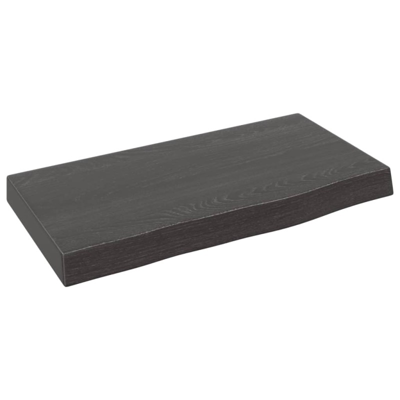 vidaXL Ripiano Muro Marrone Scuro 40x20x4 cm Massello Rovere Trattato vidaXL Ripiano Muro Marrone Scuro 40x20x4 cm Massello Rovere Trattato