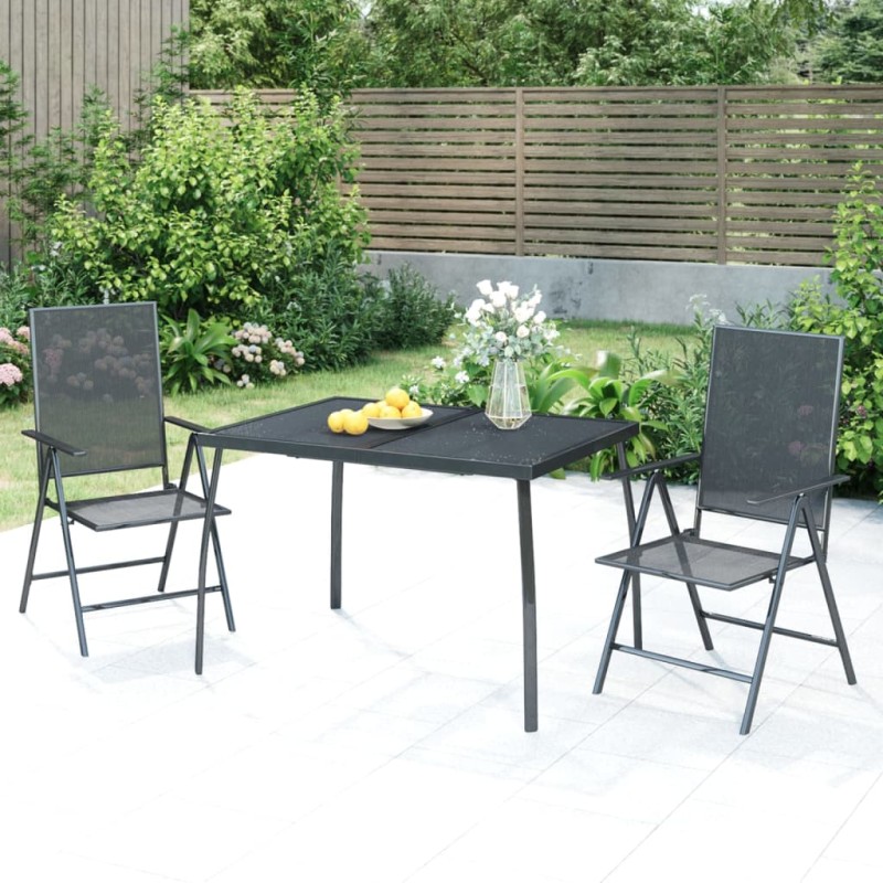 vidaXL Tavolo da Giardino Antracite 110x80x72 cm Rete d'Acciaio vidaXL Tavolo da Giardino Antracite 110x80x72 cm Rete d'Acciaio