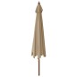 vidaXL Ombrellone da Giardino con Palo in Legno Tortora 400x273 cm vidaXL Ombrellone da Giardino con Palo in Legno Tortora 400x273 cm