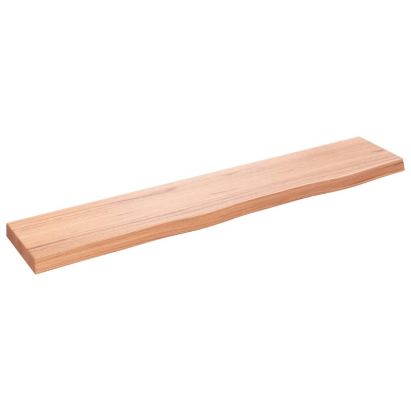 vidaXL Ripiano Muro Marrone Chiaro 100x20x4cm Massello Rovere Trattato vidaXL Ripiano Muro Marrone Chiaro 100x20x4cm Massello Rovere Trattato