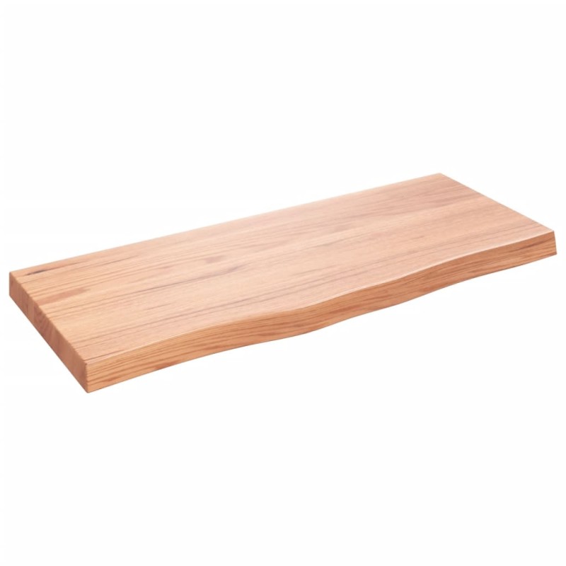 vidaXL Ripiano Muro Marrone Chiaro 100x40x6cm Massello Rovere Trattato vidaXL Ripiano Muro Marrone Chiaro 100x40x6cm Massello Rovere Trattato
