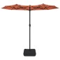 vidaXL Ombrellone a Doppia Testa Terracotta 316x240 cm vidaXL Ombrellone a Doppia Testa Terracotta 316x240 cm