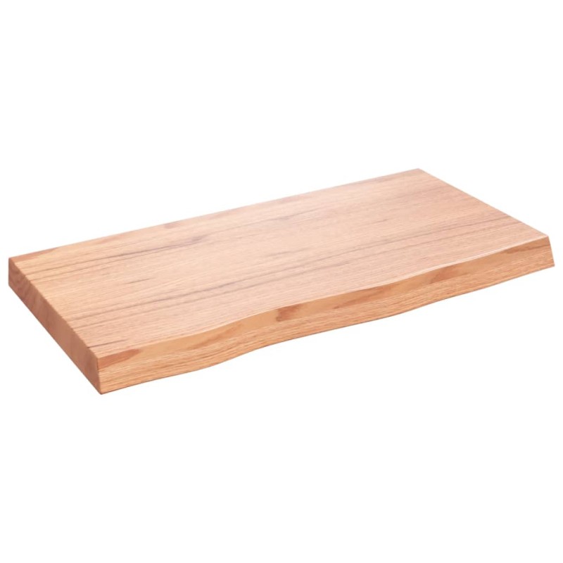 vidaXL Ripiano Muro Marrone Chiaro 80x40x6 cm Massello Rovere Trattato vidaXL Ripiano Muro Marrone Chiaro 80x40x6 cm Massello Rovere Trattato