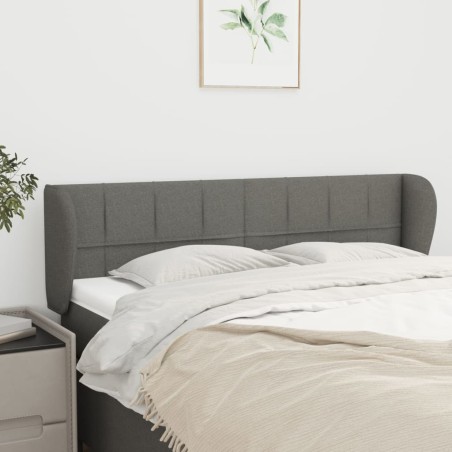 vidaXL Testiera ad Orecchio Grigio Scuro 147x23x78/88 cm in Tessuto