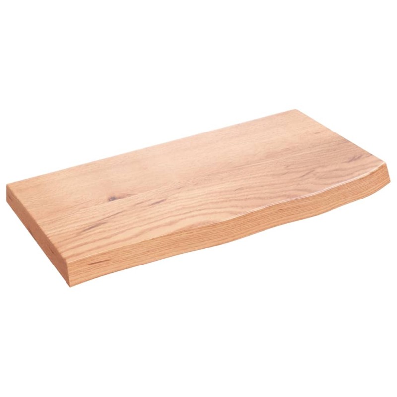 vidaXL Ripiano Muro Marrone Chiaro 60x30x4 cm Massello Rovere Trattato vidaXL Ripiano Muro Marrone Chiaro 60x30x4 cm Massello Rovere Trattato