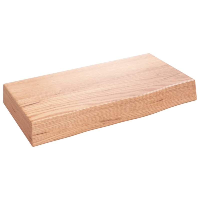 vidaXL Ripiano Muro Marrone Chiaro 40x20x6 cm Massello Rovere Trattato vidaXL Ripiano Muro Marrone Chiaro 40x20x6 cm Massello Rovere Trattato
