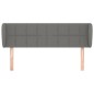 vidaXL Testiera ad Orecchio Grigio Scuro 147x23x78/88 cm in Tessuto vidaXL Testiera ad Orecchio Grigio Scuro 147x23x78/88 cm in Tessuto