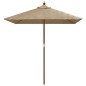 vidaXL Ombrellone da Giardino con Palo in Legno Tortora 198x198x231 cm vidaXL Ombrellone da Giardino con Palo in Legno Tortora 198x198x231 cm