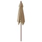 vidaXL Ombrellone da Giardino con Palo in Legno Tortora 198x198x231 cm vidaXL Ombrellone da Giardino con Palo in Legno Tortora 198x198x231 cm