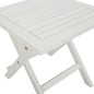 vidaXL Sdraio con Tavolo Bianco in Legno Massello di Acacia vidaXL Sdraio con Tavolo Bianco in Legno Massello di Acacia