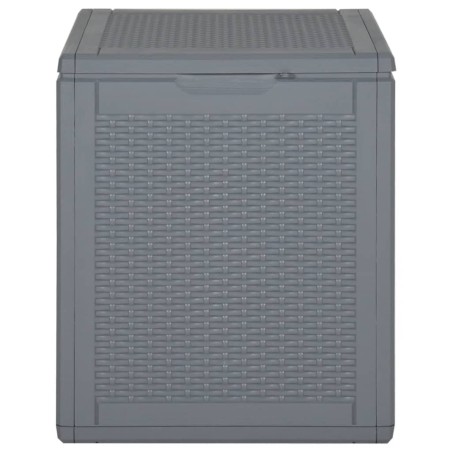 vidaXL Contenitore da Giardino Grigio in Rattan PP 90 L
