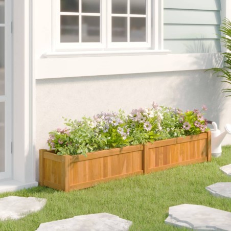 vidaXL Letto Giardino Rialzato 150x30x25 cm Legno Massello di Teak 